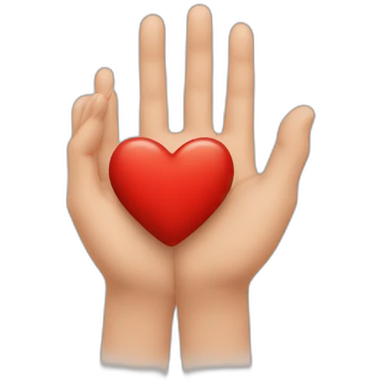 Coeur avec les mains emoji