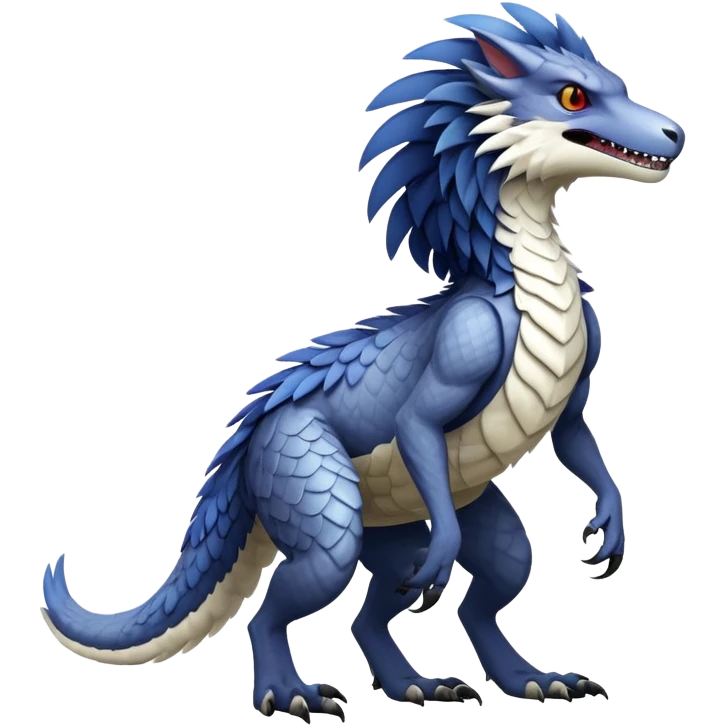 Sergal-raptor-vernid full body emoji