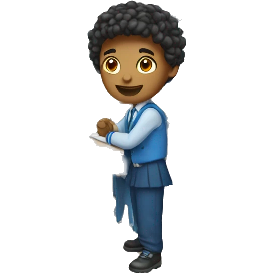 blue school emoji