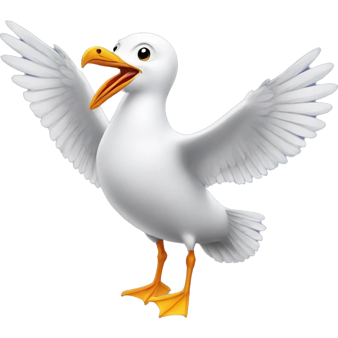 seagull dancing emoji