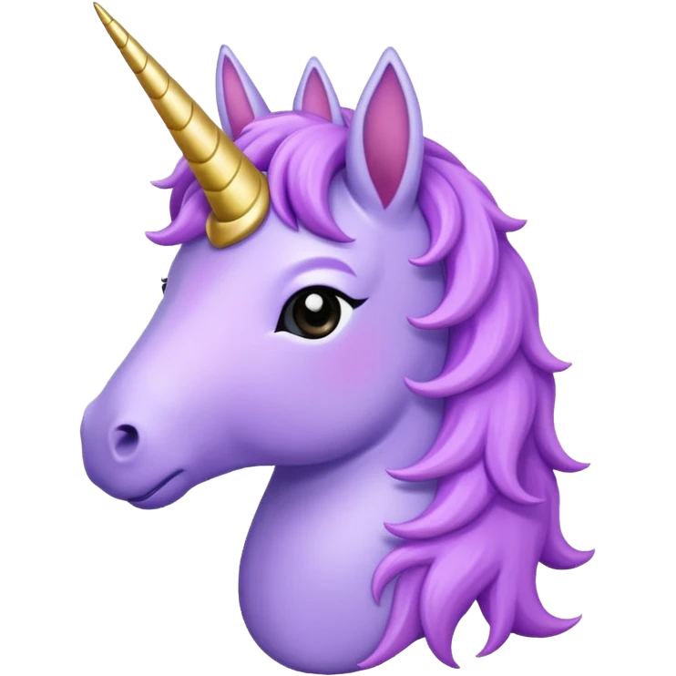 Lavender unicorn  emoji