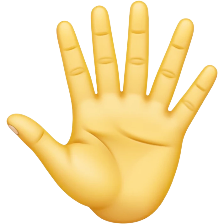 Emoji of hand that shows three fingers, while two fingers are down emoji