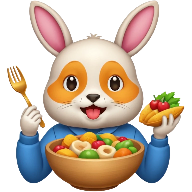 Labubu eating  emoji