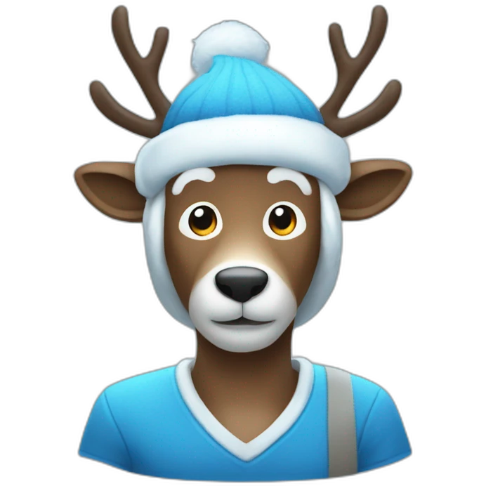 blue reindeer yuho emoji