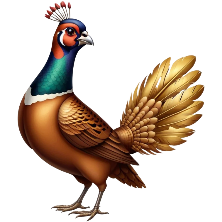 pheasant standing next to large number 1 emoji