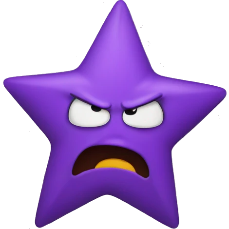 Angry purple star emoji