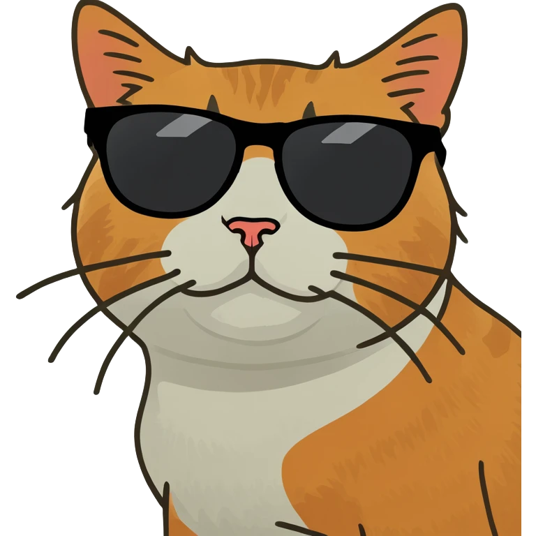 Cat with sunglasses emoji