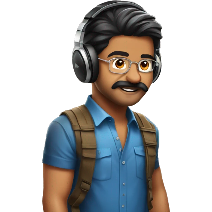 tamilnadu actor vijay with headphone emoji