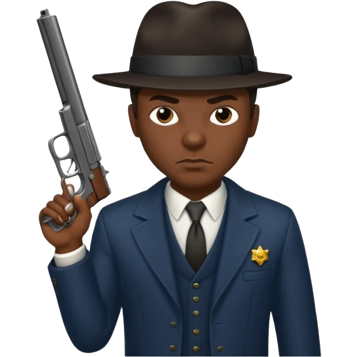African American gangster taliban terrorist with a gun emoji