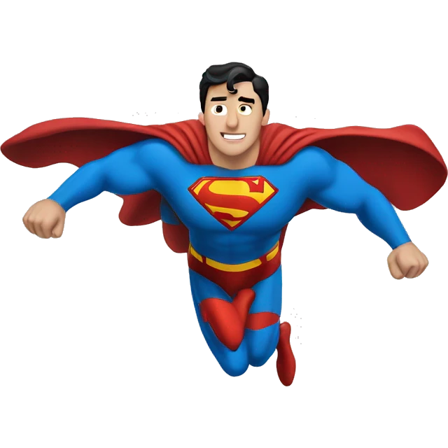 Superman flying emoji