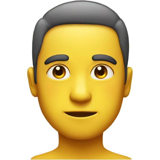 normal yellow emoji face but side eyeing emoji