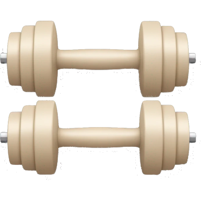 beige dumbbells emoji