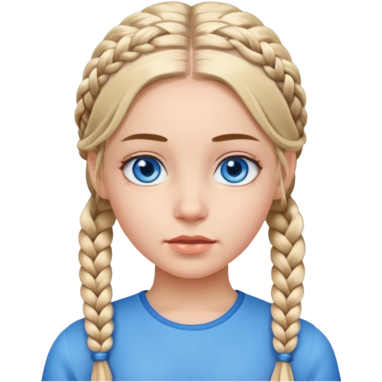Girl with twin braids emoji