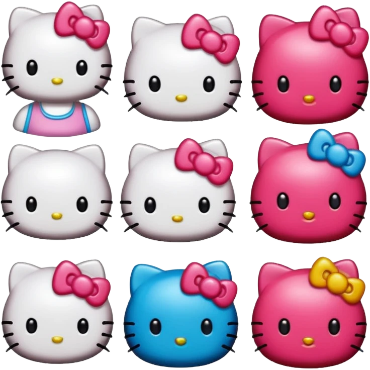 hello kitty stickers emoji