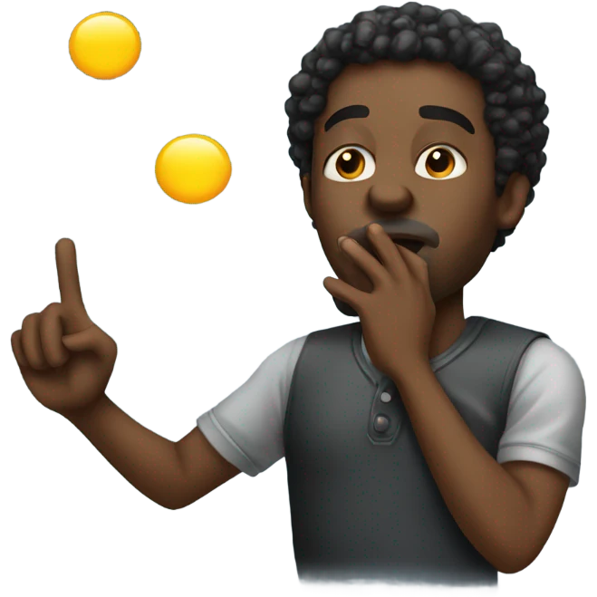 black man blowing kiss emoji