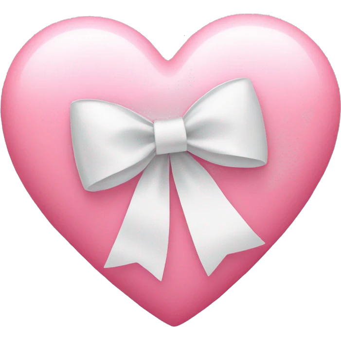 Pink heart with a white bow emoji