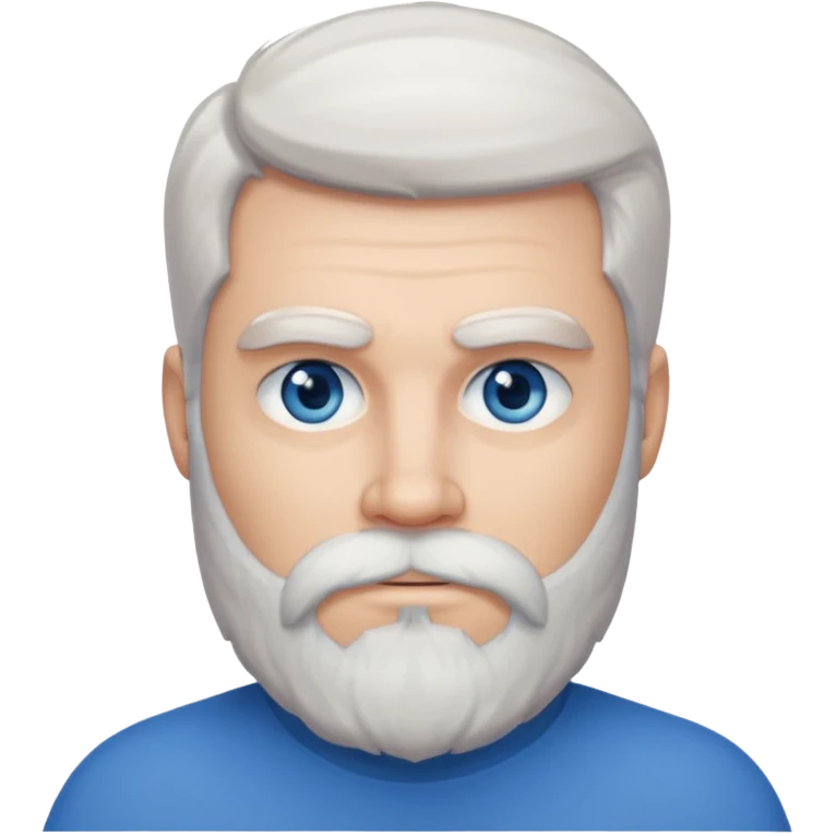 strong white bearded man dark hair emoji
