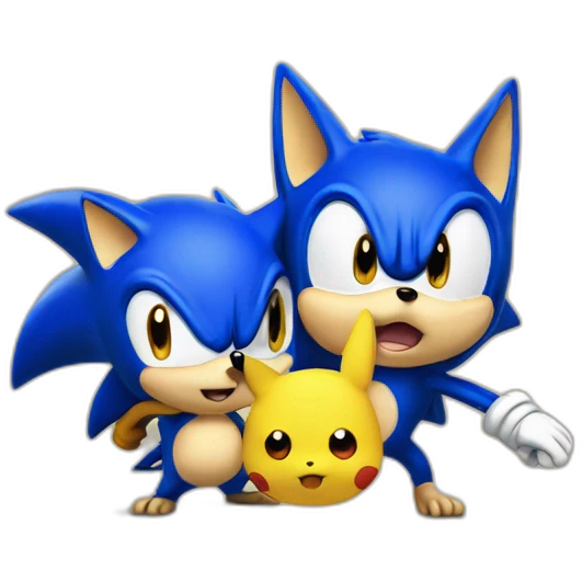 Sonic the hedgehog and picachu emoji