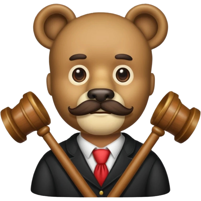 I need a man judge with bear and moustache emoji