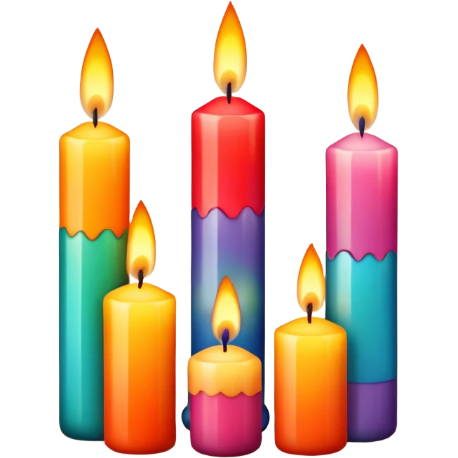 Velas con formitas emoji