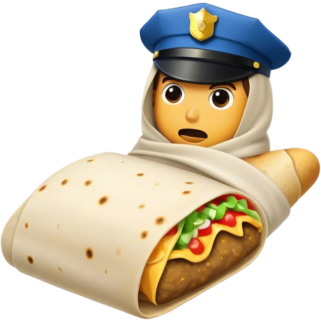 burrito escaping cop emoji