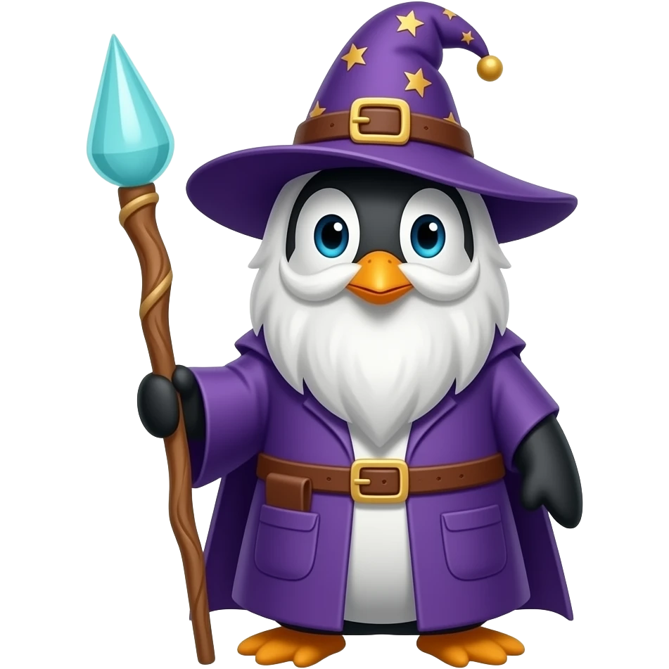 Penguin Wizard emoji