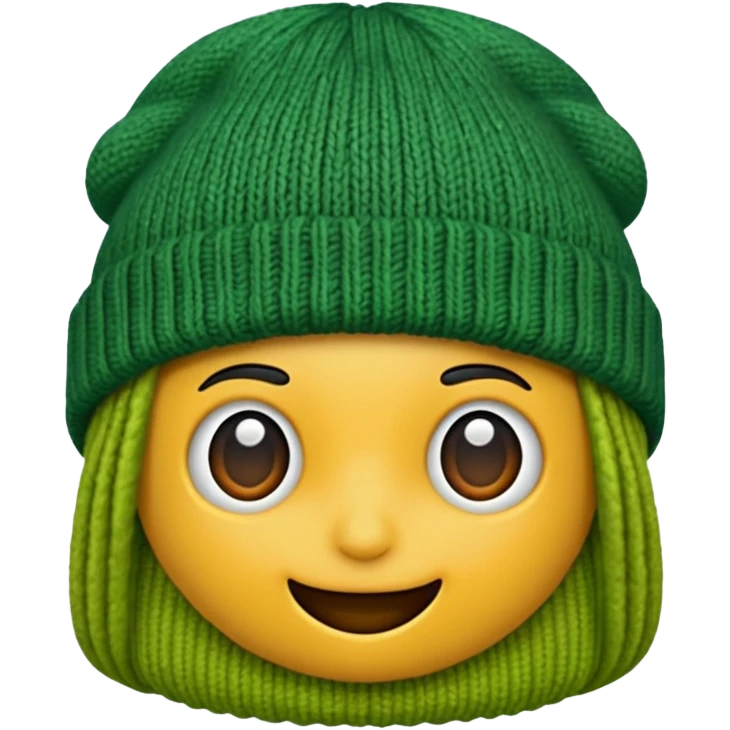 beanie: verde emoji