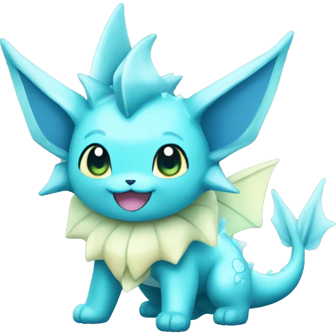 Kawaii Vaporeon full body emoji