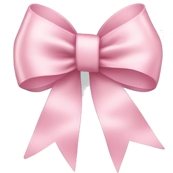 light pink ribbon bow emoji