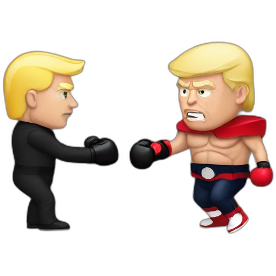 trump boxing with dart vader emoji