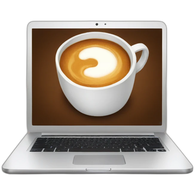 laptop inception coffee emoji