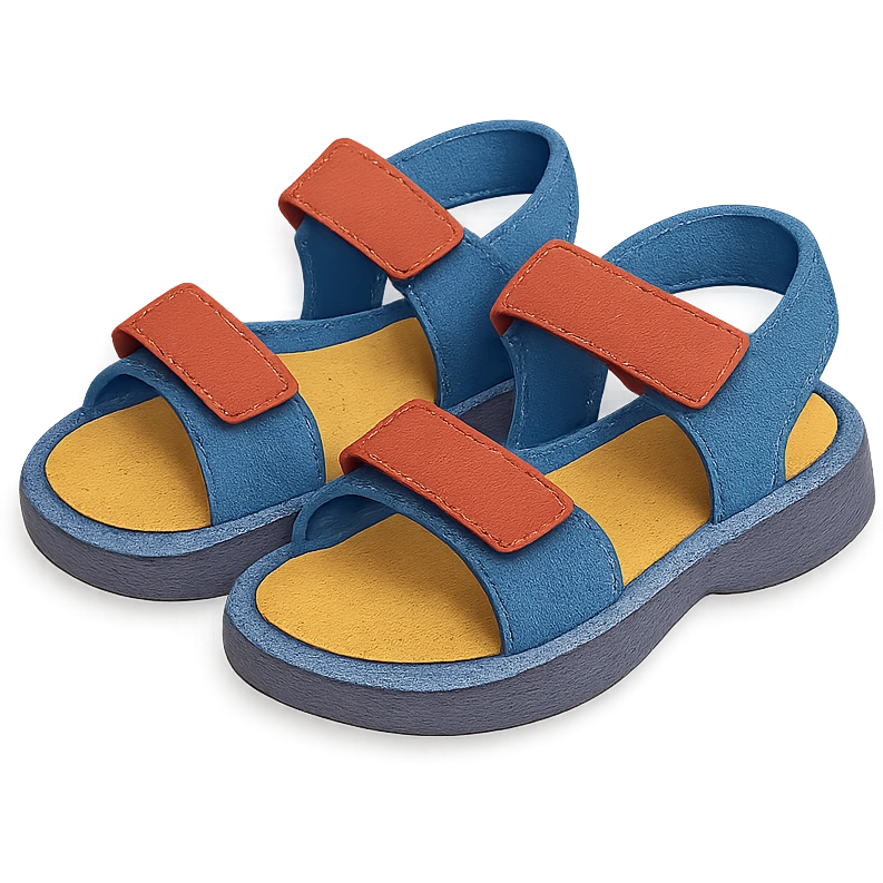 a matching pair of sporty sandals with velcro straps emoji