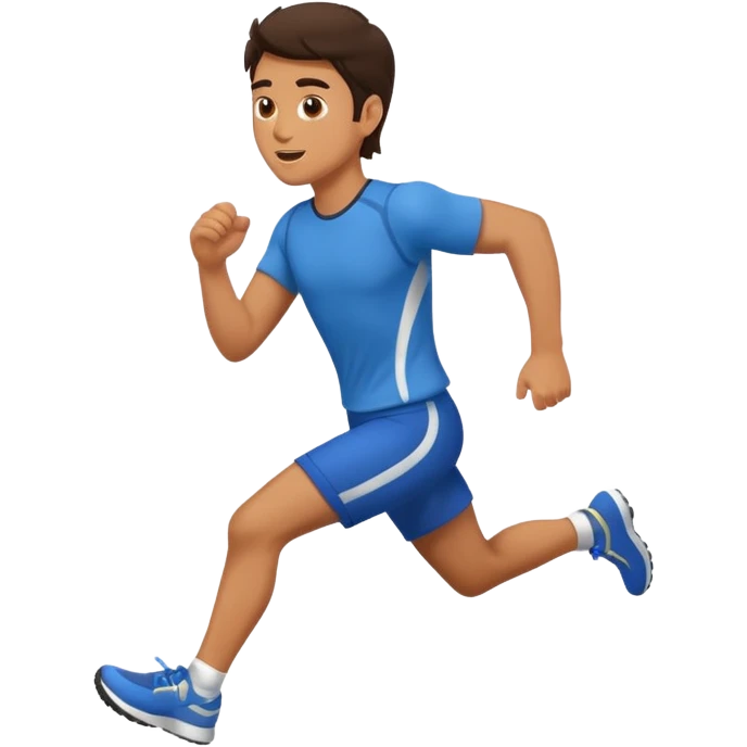 brunette man runs emoji