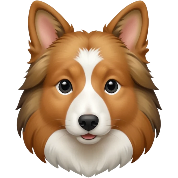 tricolor shetland sheepdog head emoji