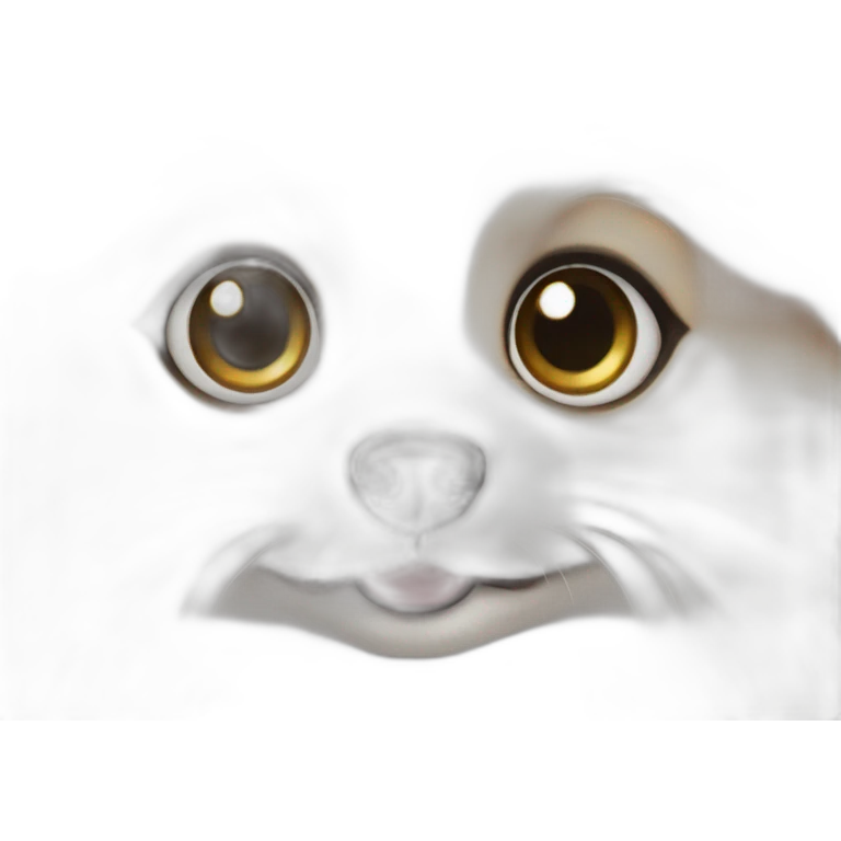 white Pomeranian puppy big eyes emoji
