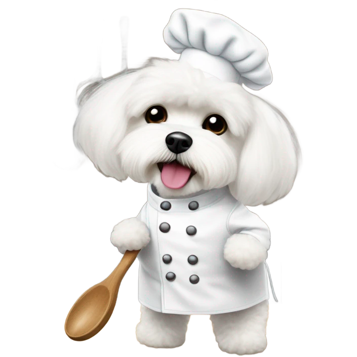 Bichon maltese cooking emoji