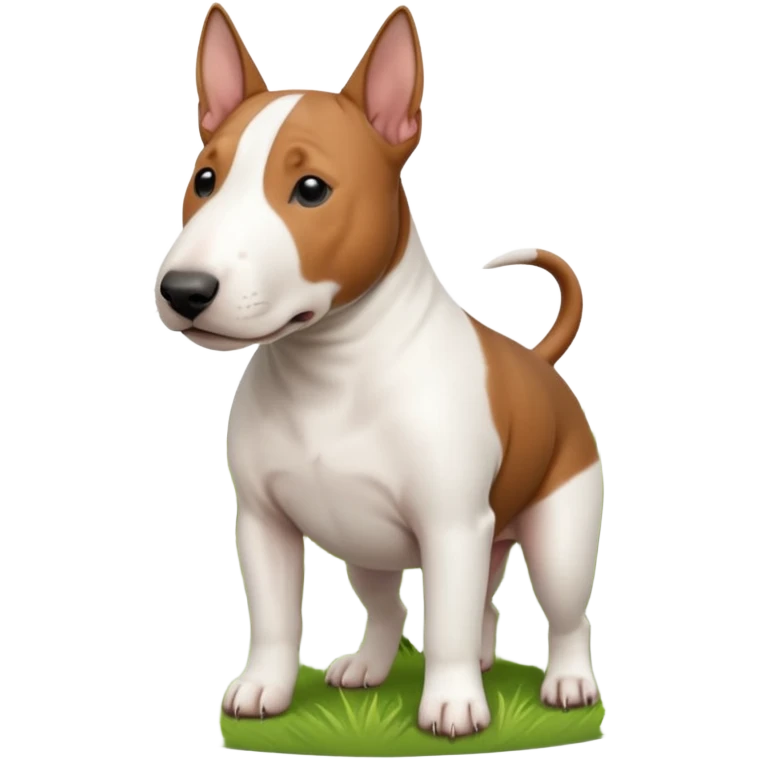 Bull terrier in grass emoji