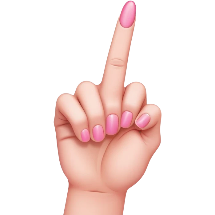 Pink middle finger  emoji