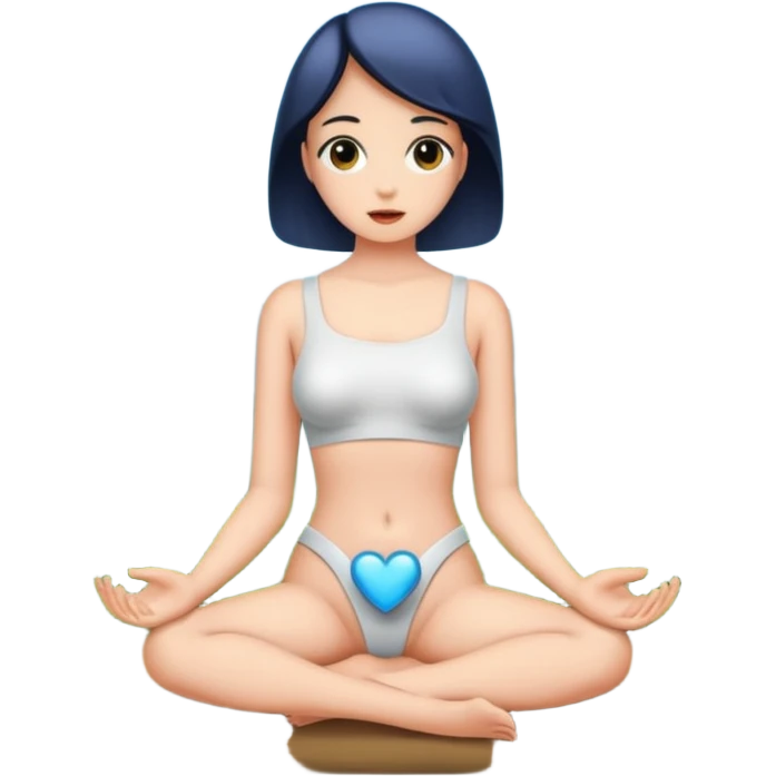 Naked pornstar shows pussy emoji