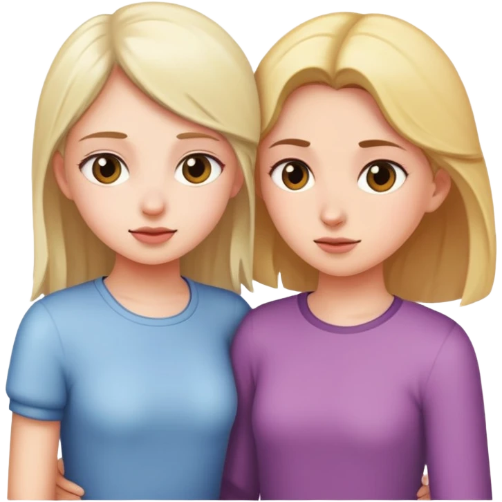 Girl pushing other girl away emoji