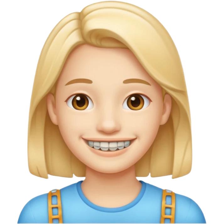 Smiling with braces emoji