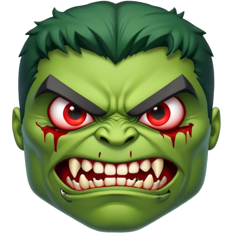 Hulk vampires face emoji
