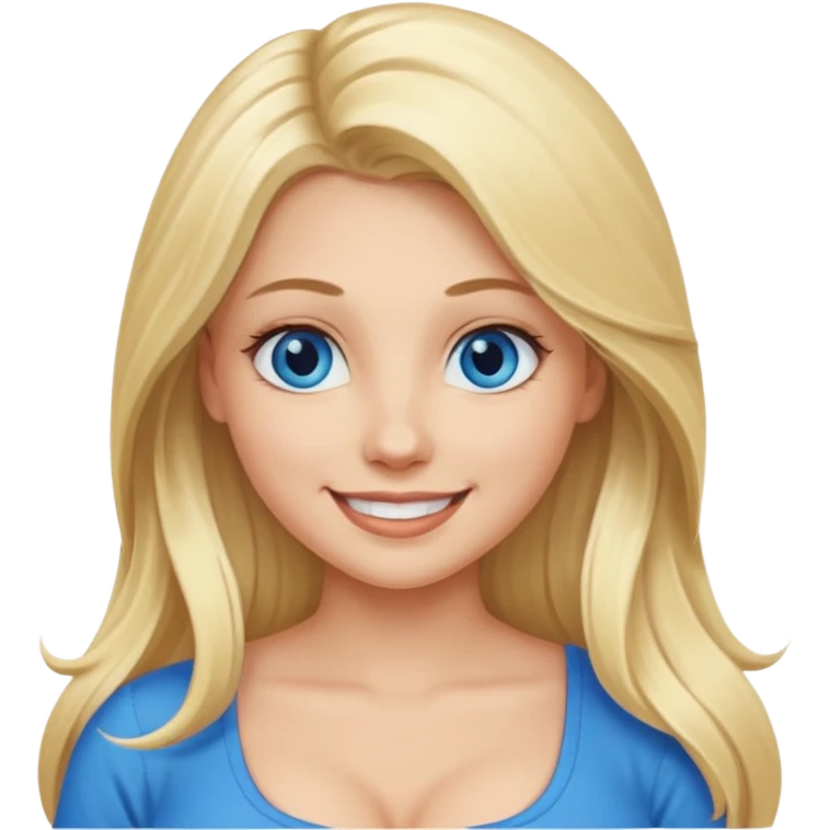 sluty blonde big boobs blue eyes long hair emoji