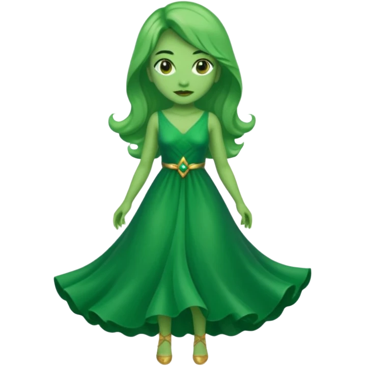 green dress character. emoji