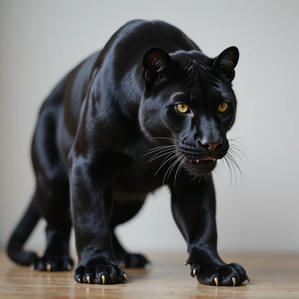 black panther, realistic style, sleek and powerful pose emoji