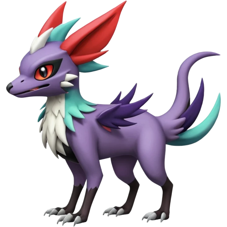 Noibat-Noivern-Mightyena-Silvally-Fakémon-hybrid-creature (full body)  emoji