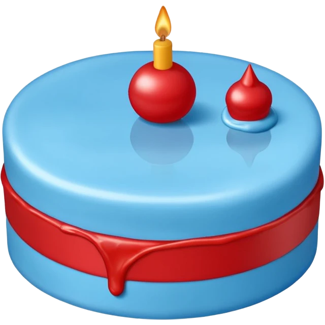 cake chart 98% blue 2% red emoji