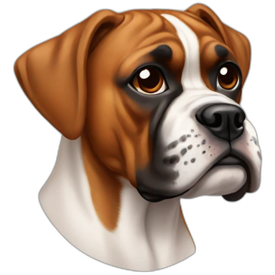 boxer dog with brown snout emoji