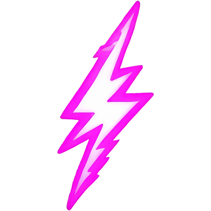 Pink lightning bolt emoji