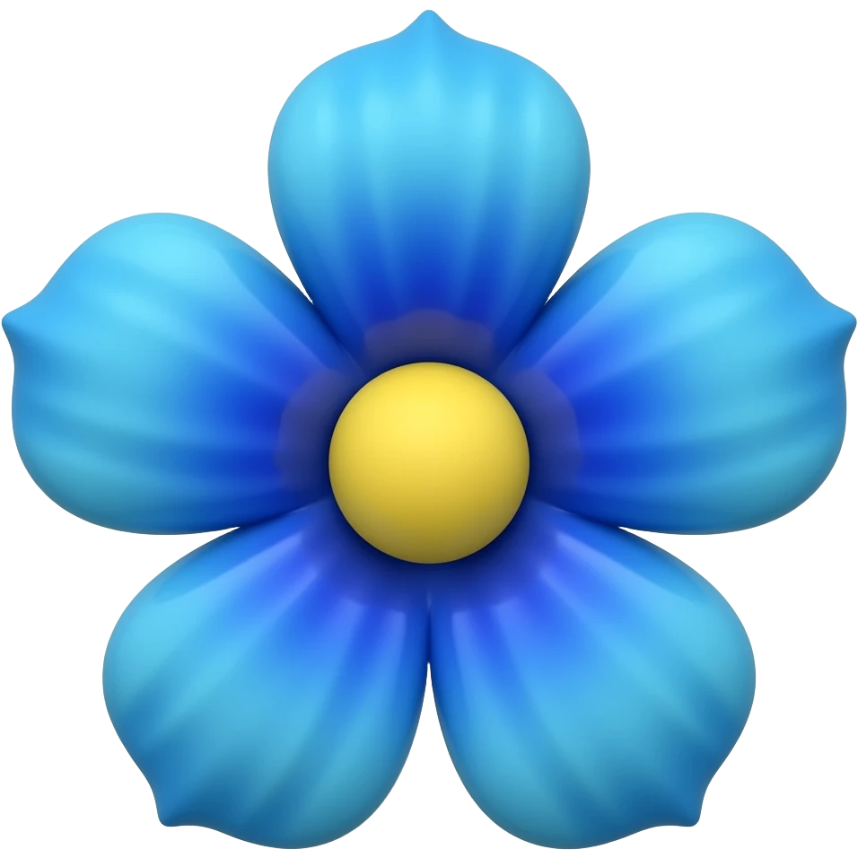 Blue flower emoji